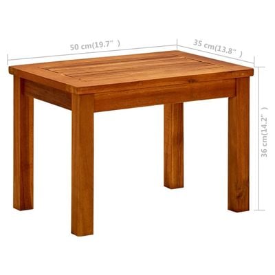 Garden Coffee Table 50x35x36 cm Solid Acacia Wood