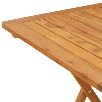 Folding Garden Table 70x70x75 cm Solid Acacia Wood