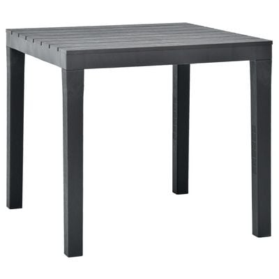 Garden Table Anthracite 78x78x72 cm Plastic