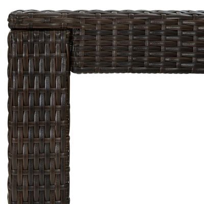 Garden Bar Table Brown 100x60.5x110.5 cm Poly Rattan