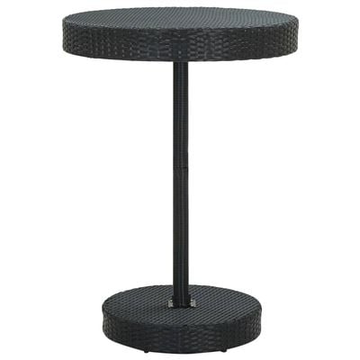 Garden Table Black 75.5x106 cm Poly Rattan