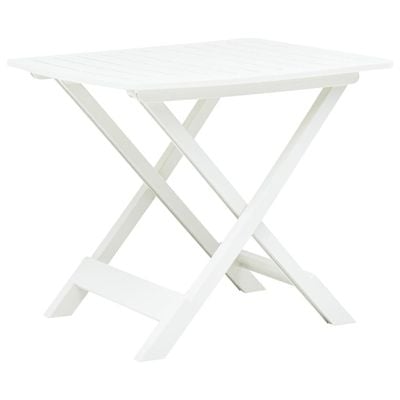 Folding Garden Table White 79x72x70 cm Plastic