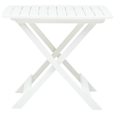 Folding Garden Table White 79x72x70 cm Plastic