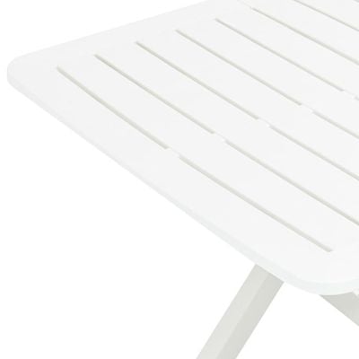 Folding Garden Table White 79x72x70 cm Plastic