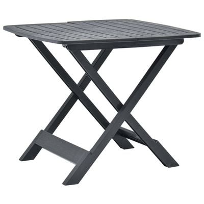 Folding Garden Table Anthracite 79x72x70 cm Plastic