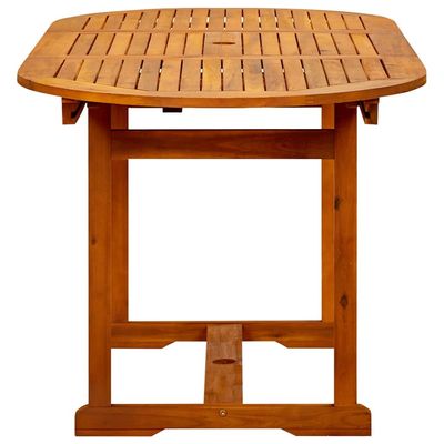 Garden Dining Table (120-170)x80x75 cm Solid Acacia Wood