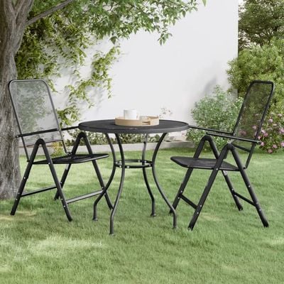 Garden Table Ø80x72 cm Expanded Metal Mesh Anthracite