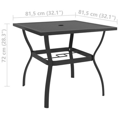 Garden Table Anthracite 81.5x81.5x72 cm Steel
