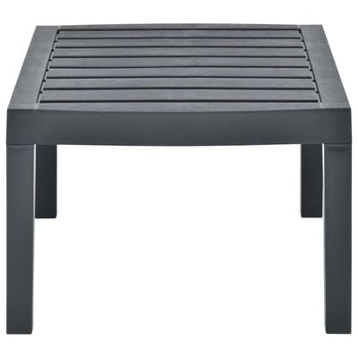 Garden Table Anthracite 78x55x38 cm Plastic