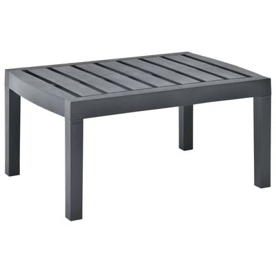 Garden Table Anthracite 78x55x38 cm Plastic