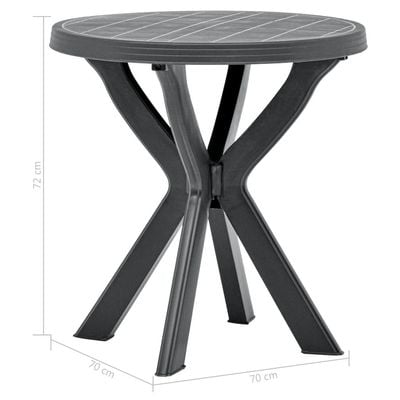 Bistro Table Anthracite Ø70 cm Plastic