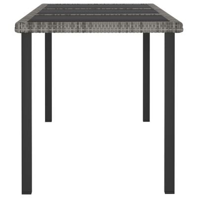 Garden Dining Table Grey 180x70x73 cm Poly Rattan