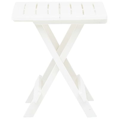 Folding Garden Table White 45x43x50 cm Plastic