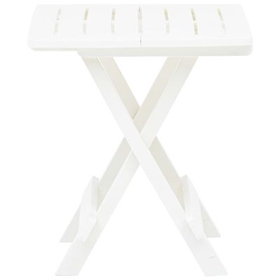 Folding Garden Table White 45x43x50 cm Plastic