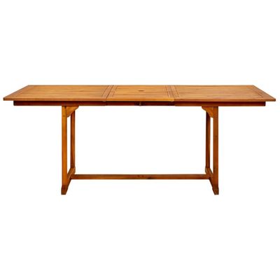 Garden Dining Table (150-200)x100x75 cm Solid Acacia Wood