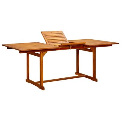 Garden Dining Table (150-200)x100x75 cm Solid Acacia Wood