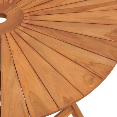 Folding Garden Table Ø 85x75 cm Solid Wood Teak