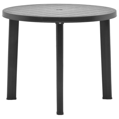 Garden Table Anthracite 89 cm Plastic