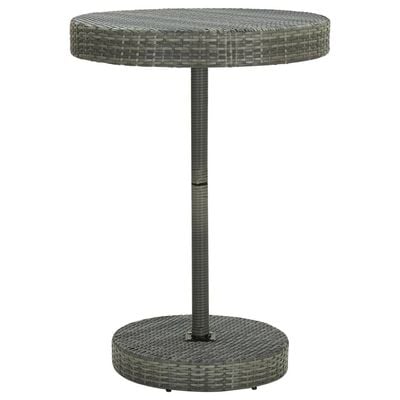 Garden Table Grey 75.5x106 cm Poly Rattan