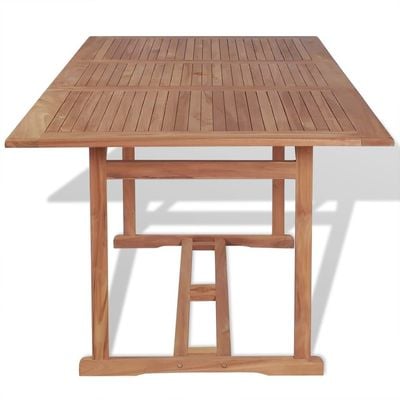 Garden Table 180x90x75 cm Solid Teak Wood