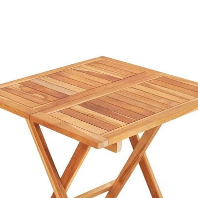 Folding Bistro Table 60x60x65 cm Solid Teak Wood