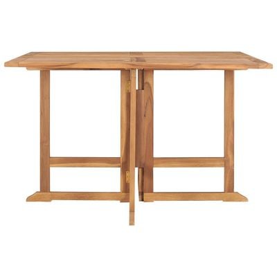 Folding Garden Dining Table 110x110x75 cm Solid Wood Teak