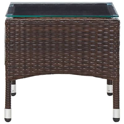 Coffee Table Brown 60x40x36 cm Poly Rattan