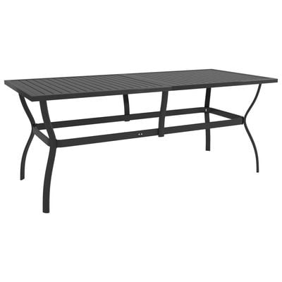 Garden Table Anthracite 190x80x72 cm Steel