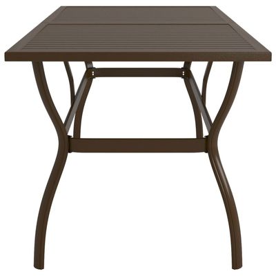 Garden Table Brown 190x80x72 cm Steel