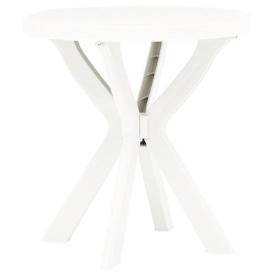 Bistro Table White Ø70 cm Plastic