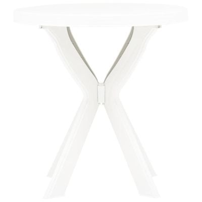 Bistro Table White Ø70 cm Plastic