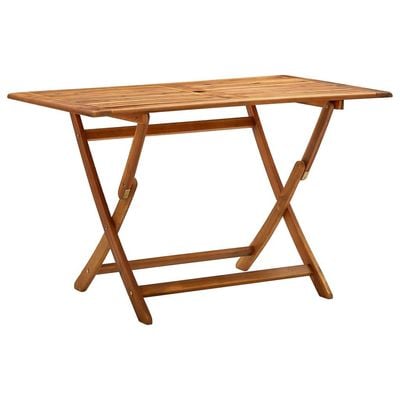 Folding Garden Table 120x70x75 cm Solid Acacia Wood