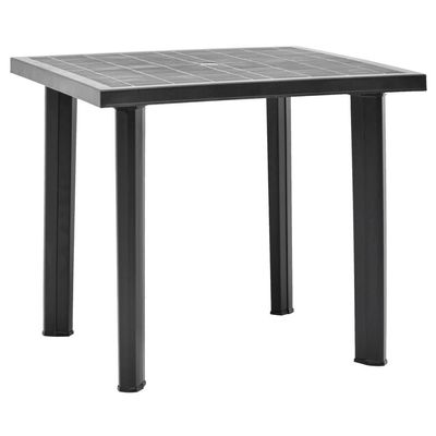 Garden Table Anthracite 80x75x72 cm Plastic