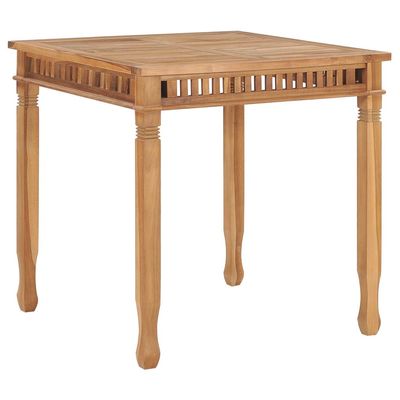 Garden Dining Table 80x80x80 cm Solid Teak Wood