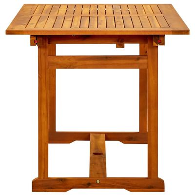 Garden Dining Table (120-170)x80x75 cm Solid Acacia Wood