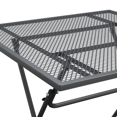 Garden Table 80x80x72 cm Expanded Metal Mesh Anthracite