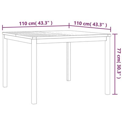 3 Piece Garden Dining Set Solid Wood Teak