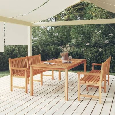 3 Piece Garden Dining Set Solid Wood Teak