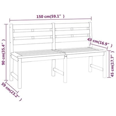 3 Piece Garden Dining Set Solid Wood Teak