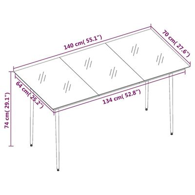 5 Piece Garden Dining Set Grey