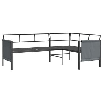 2 Piece Garden Dining Set Anthracite Steel