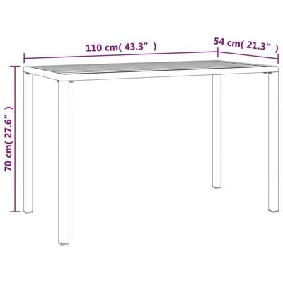 2 Piece Garden Dining Set Anthracite Steel