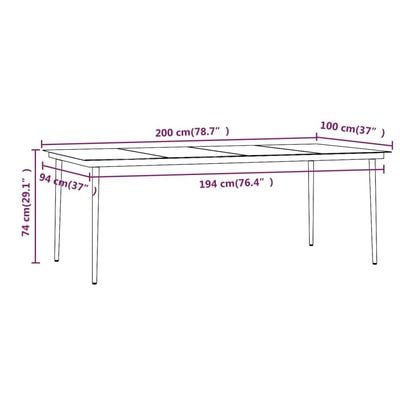 9 Piece Garden Dining Set with Cushions Brown