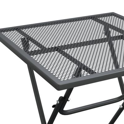 5 Piece Garden Dining Set Expanded Metal Mesh Anthracite