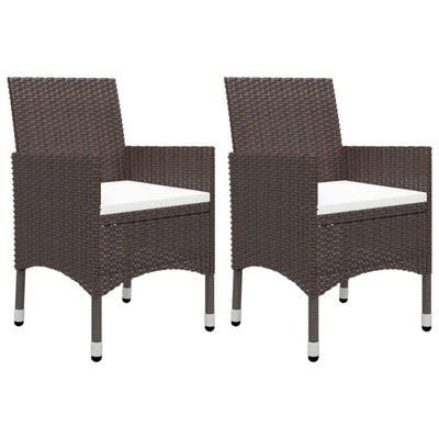 3 Piece Garden Dining Set Brown Poly Rattan and Glass