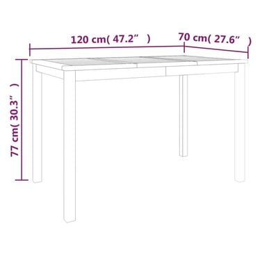 5 Piece Garden Dining Set Solid Wood Teak