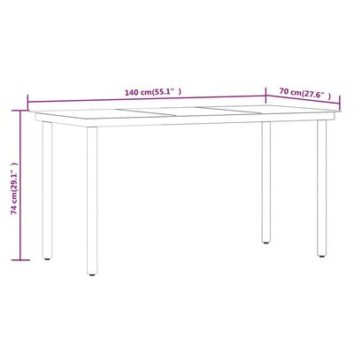 7 Piece Garden Dining Set with Cushions Grey