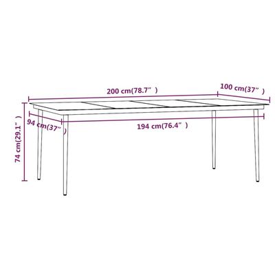 7 Piece Garden Dining Set with Cushions Brown