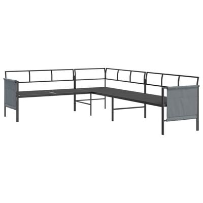 2 Piece Garden Dining Set Anthracite Steel