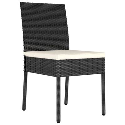 9 Piece Garden Dining Set Poly Rattan Black